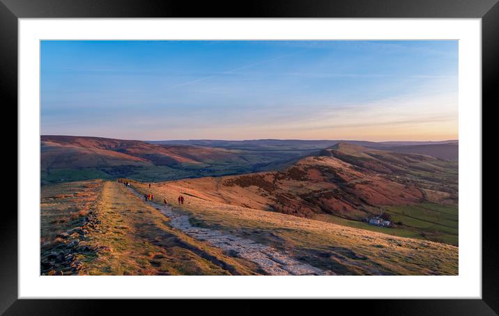 Mam Tor and the great ridge - Peak District Framed Mounted Print by Andrew Scott