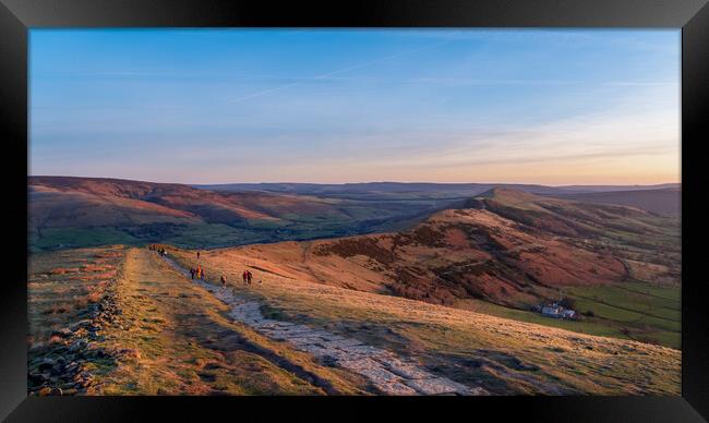 Mam Tor and the great ridge - Peak District Framed Print by Andrew Scott