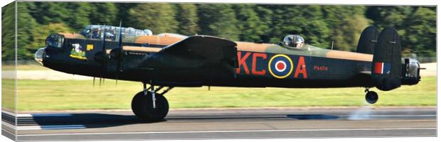 Avro Lancaster PA474 landing Canvas Print by Allan Durward Photography