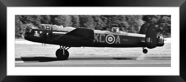 Avro Lancaster bomber PA474 landing Framed Mounted Print by Allan Durward Photography
