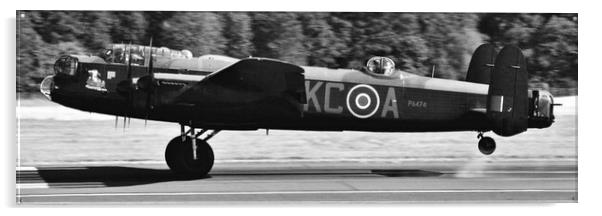 Avro Lancaster bomber PA474 landing Acrylic by Allan Durward Photography