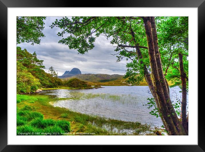 Suliven Mountain Assynt Highland Scotland Framed Mounted Print by OBT imaging