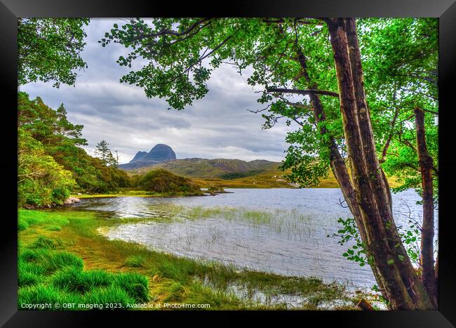 Suliven Mountain Assynt Highland Scotland Framed Print by OBT imaging