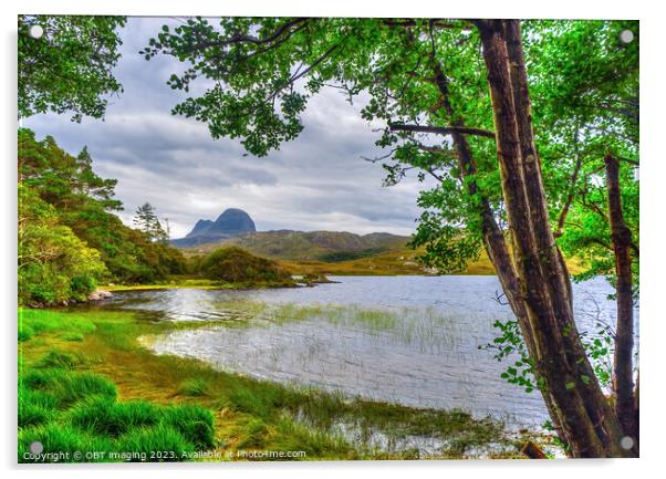 Suliven Mountain Assynt Highland Scotland Acrylic by OBT imaging