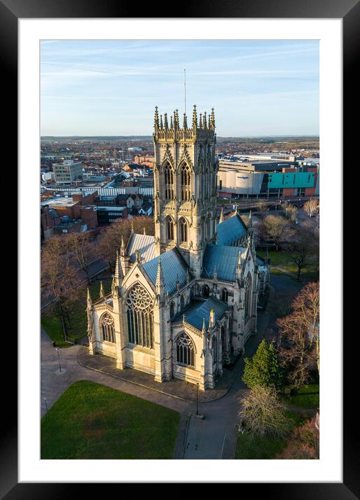 St Georges Church, Doncaster Framed Mounted Print by Apollo Aerial Photography