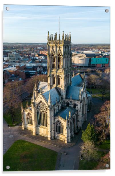 St Georges Church, Doncaster Acrylic by Apollo Aerial Photography