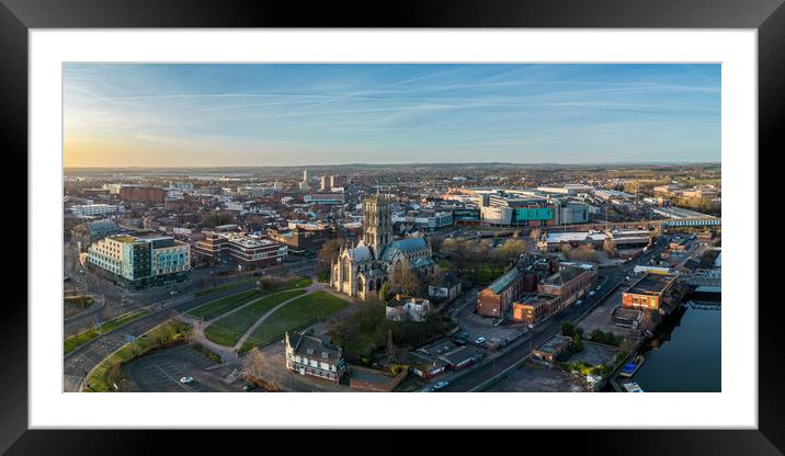 Aerial Doncaster Framed Mounted Print by Apollo Aerial Photography