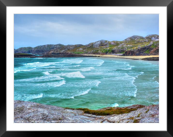 Oldshoremore Bay North West Scotland Fresh Atlantic Rollers Framed Mounted Print by OBT imaging