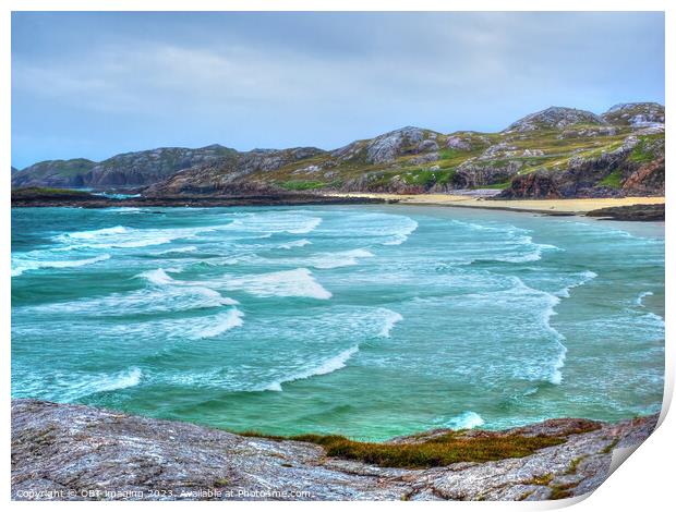 Oldshoremore Bay North West Scotland Fresh Atlantic Rollers Print by OBT imaging