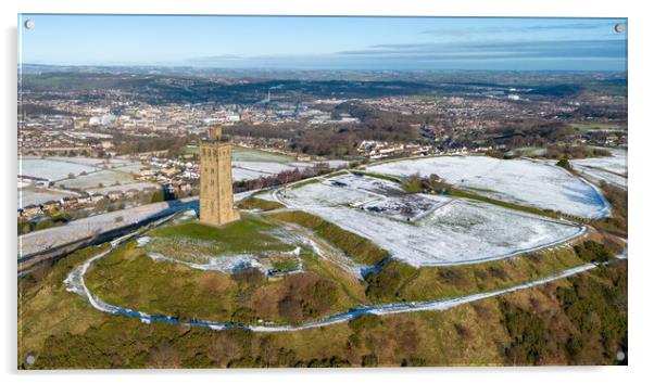 Castle Hill Huddersfield Acrylic by Apollo Aerial Photography