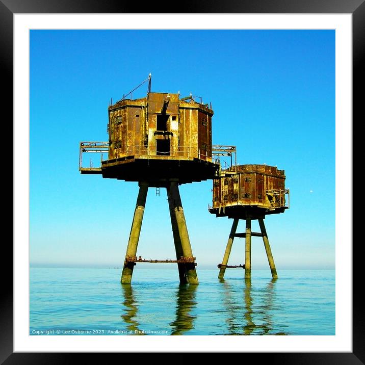 Maunsell Sea Forts, Herne Bay Framed Mounted Print by Lee Osborne