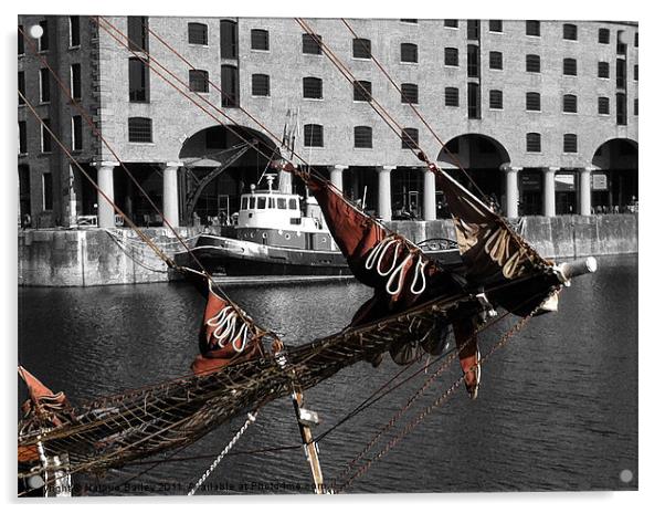 Liverpool Docks Acrylic by Natalie Bailey