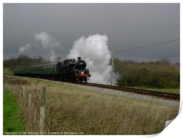 British Railways 4MT 80104, Swanage Railway Print by Lee Osborne