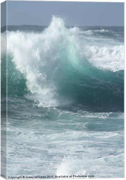 Sennen Surf Canvas Print by Linsey Williams