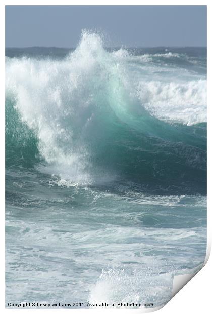 Sennen Surf Print by Linsey Williams