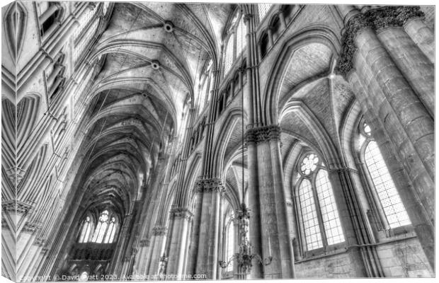 Notre Dame Cathedral Reims  Canvas Print by David Pyatt