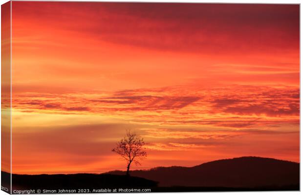 Sunset  Canvas Print by Simon Johnson