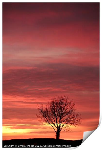 Sunset  Print by Simon Johnson