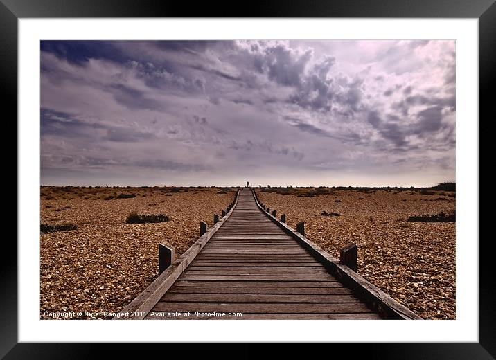 Wooden Walkway at Dungeness Framed Mounted Print by Nigel Bangert