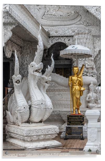 Wat Ming Muang, Nan, Thailand Acrylic by Kevin Hellon