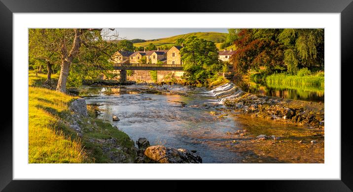 Grassington Panoramic, Linton Falls Framed Mounted Print by Tim Hill