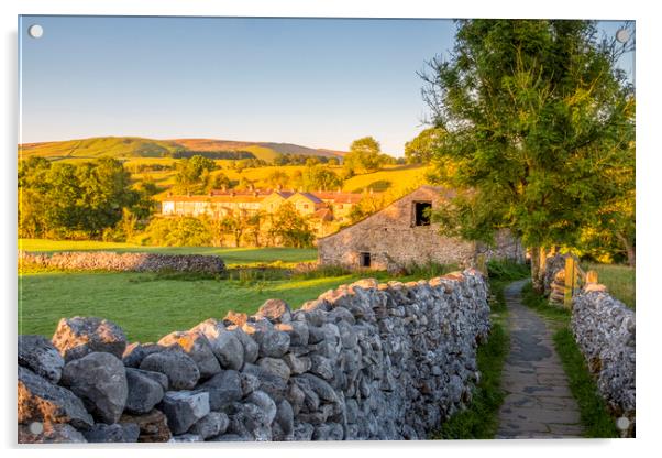 Dry Stone Walls and Abandoned Farm Build Acrylic by Tim Hill