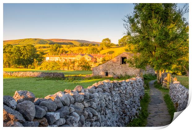 Dry Stone Walls and Abandoned Farm Build Print by Tim Hill