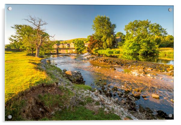River Wharfe near Linton Falls, Grassington Acrylic by Tim Hill