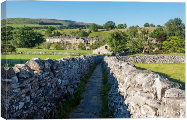 Dry Stone Walls at Grassington, Yorkshire Dales Canvas Print by Tim Hill
