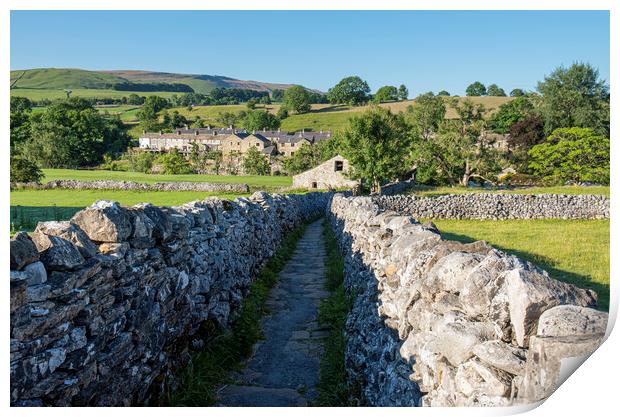 Dry Stone Walls at Grassington, Yorkshire Dales Print by Tim Hill