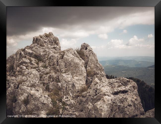 Beautiful landscape in Carpathian Mountains. Framed Print by Cristi Croitoru