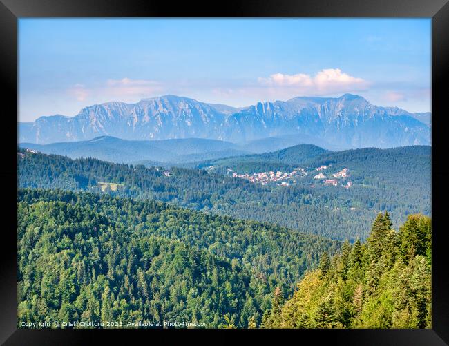 Beautiful landscape in Carpathian Mountains of Romania. Framed Print by Cristi Croitoru