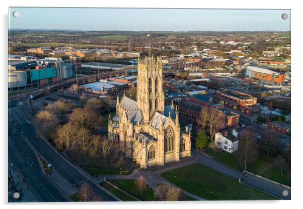 St Georges Church, Doncaster Acrylic by Apollo Aerial Photography
