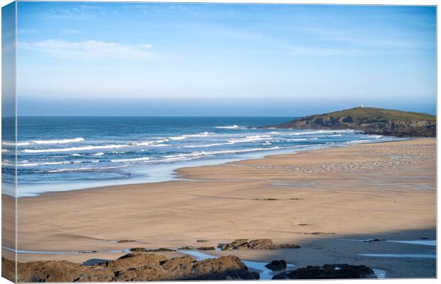Fistral Beach, Newquay Cornwall Canvas Print by kathy white