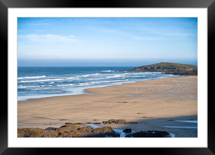 Fistral Beach, Newquay Cornwall Framed Mounted Print by kathy white