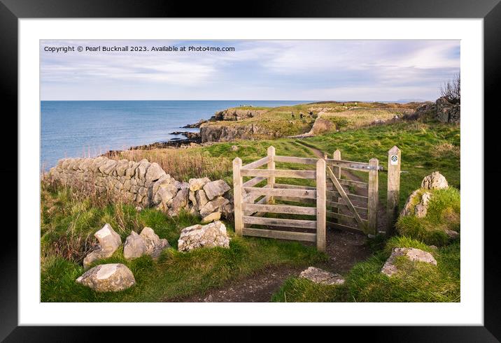 Anglesey Coastal Path Moelfre Framed Mounted Print by Pearl Bucknall