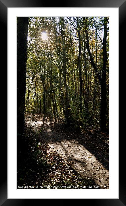 Autumn Trees Framed Mounted Print by Karen Martin