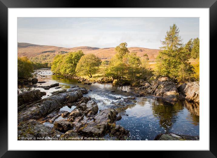 Landscape Around Little Garve In The Scottish Highlands In Autum Framed Mounted Print by Peter Greenway