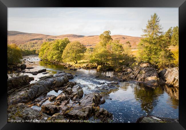 Landscape Around Little Garve In The Scottish Highlands In Autum Framed Print by Peter Greenway