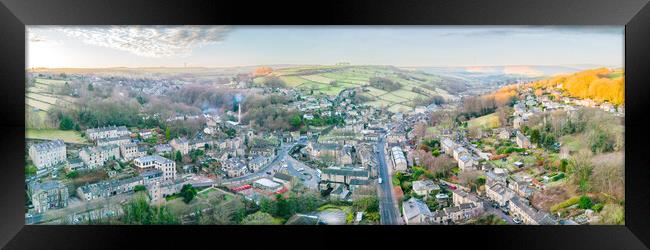 Holmfirth Panorama Framed Print by Apollo Aerial Photography
