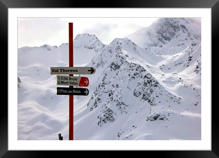 Les Menuires Three Valleys French Alps France Framed Mounted Print by Andy Evans Photos