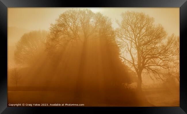 Misty Morning Sunrise Glebe Park. Framed Print by Craig Yates