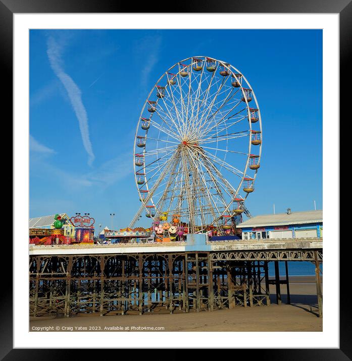 Blackpool Central Pier Ferris Wheel Framed Mounted Print by Craig Yates