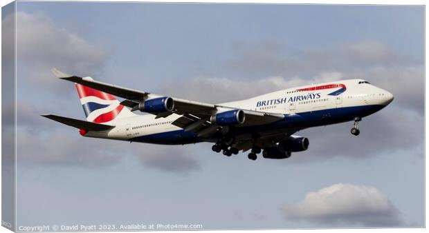 British Airways Boeing 747  Canvas Print by David Pyatt