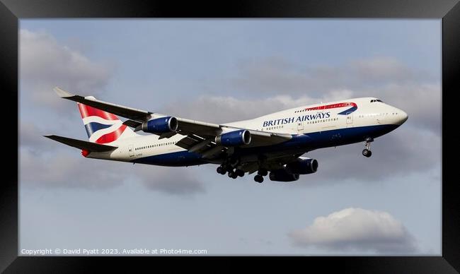 British Airways Boeing 747  Framed Print by David Pyatt