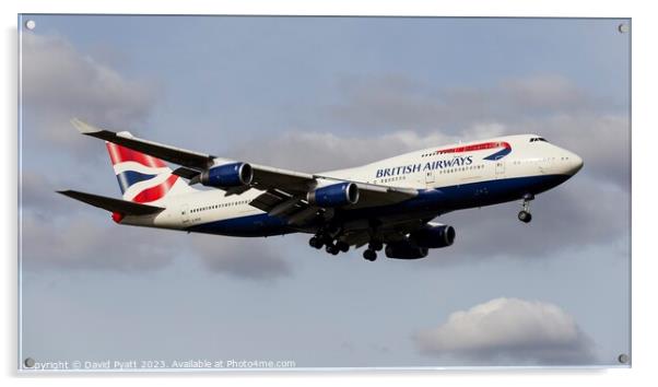 British Airways Boeing 747  Acrylic by David Pyatt