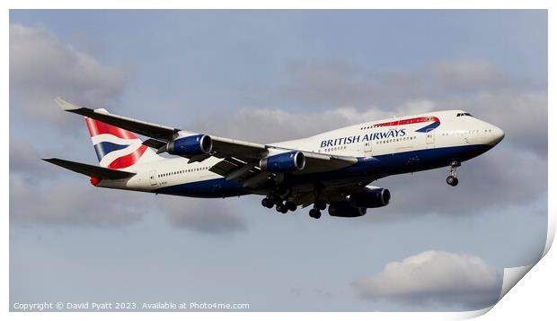 British Airways Boeing 747  Print by David Pyatt