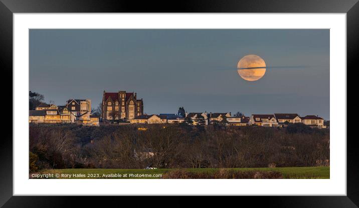 Full Moon Rising Framed Mounted Print by Rory Hailes