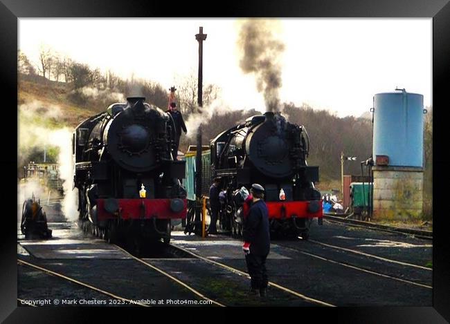 The Majestic Steam Trains of Cheddleton Station Framed Print by Mark Chesters