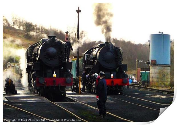 The Majestic Steam Trains of Cheddleton Station Print by Mark Chesters